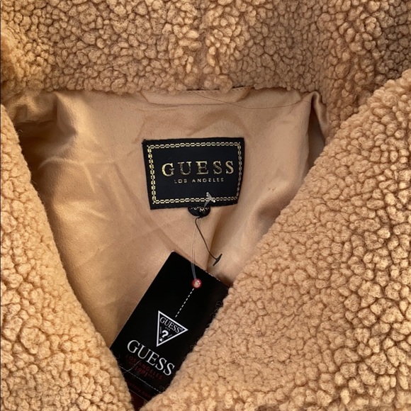 NEW GUESS Faux Fur Women's Jacket SZ M - Picture 8 of 9